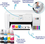 Impresora multifunción de inyección de tinta Wi-Fi Epson EcoTank ET-2826 A4, con un suministro de tinta incluido de hasta 3 años