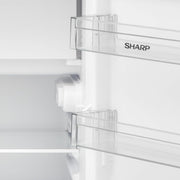 Frigorífico independiente SHARP SJ-UD121T2W-EU con congelador (clase de eficiencia energética D, 121 L, 40 dB), (cajón para verduras), blanco, al. 83,8 x an. 54 cm