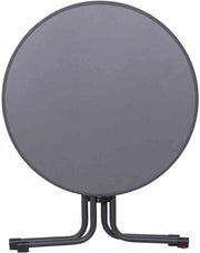 Mesa plegable Paco Ø 80 cm antracita mate acero/melamina