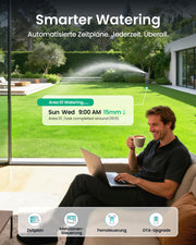 Sistema de riego inteligente IrriSense 2 WAW1 con control por aplicación, sensor de lluvia y riego multizona
