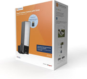 Cámara de vigilancia exterior inteligente Netatmo con sirena de 105 dB, WiFi, iluminación integrada de 12 W, detección de movimiento, visión nocturna, vídeo HD, almacenamiento local, sin suscripción, NOC-S-AMZ