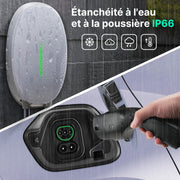 WISSENERGY Wallbox 7.4kW Tipo 2 con control por aplicación, estación de carga para coche eléctrico compatible con conectividad Bluetooth estándar, cargador monofásico IEC 62196-2, cable de 32A y 6M