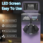 Máquina comercial de helado de mostrador, máquina de helado suave de sabor único de 4 a 5 kg/h con pantalla LED y función de limpieza automática (púrpura)
