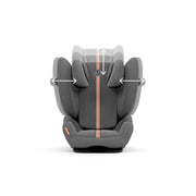 CYBEX Gold Silla de coche infantil Solution G i-Fix, para coches con y sin ISOFIX, desde aprox. 3 hasta 12 años (100 - 150 cm), desde aprox. 15 hasta 50 kg, Lava Grey