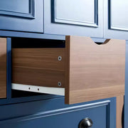 Despensa de cocina independiente Whisen de 71'' de altura, armario de almacenamiento grande para comedor, alacena con 4 puertas plegables, estantes y botelleros
