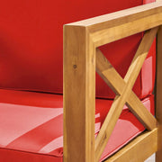 Set de conversación de 6 piezas de madera de acacia Brava Outdoor de Christopher Knight Home