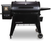 Barbacoa de pellets Pit Boss Navigator 1150, negro, de acero, 162 x 94 x 119 cm, con pantalla digital