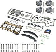 Flynsu Kit de reparación de motor Pistones STD + Kit de cadena de distribución + Juntas de culata de repuesto para A1 A3 1.4 1.6 TSI TFSI Motor: BMY CAV CAVA CTH