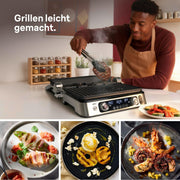 Braun MultiGrill 9 Pro CG 9167, parrilla de contacto con placas de grill, plancha y gofrera, y termómetro, posiciones de cocción: contacto, barbacoa, horno, placas aptas para lavavajillas, función Boost hasta 265°