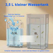 Filtro de agua de mesa Ecoviva UV RO de 8 etapas con dispensador de agua caliente y monitor TDS, sin instalación, para oficina, camping y hogar