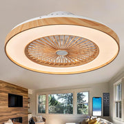 Ventilador de techo silencioso con luz y mando a distancia, lámpara de techo LED con ventilador de 50/60 cm, 96 vatios, 9600 lúmenes, regulable, motor CC reversible para dormitorio y cocina - 50 cm