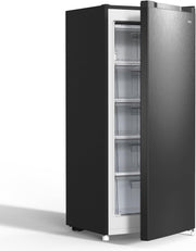 Congelador CHiQ FSD166NE4E 166 L, tecnología No Frost, puerta reversible, acero inoxidable negro, 144 cm de altura