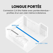 Avantree Duet - Auriculares inalámbricos dobles para televisión, sonido claro y volumen amplificado para personas mayores, instalación Plug & Play sencilla, con transmisor RF de 2,4 GHz y estación de carga