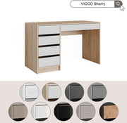 Tocador Vicco Sherry, blanco de alto brillo, 120 cm sin espejo