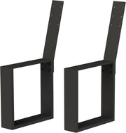 DanDiBo 2X Patas de banco de metal negro con respaldo, conjunto de patas de banco sólido para bricolaje, 96478, estructura de asiento para banco de jardín, base de banco robusta y estable
