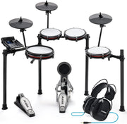 Alesis Nitro Max Kit - Kit de batería electrónica compacto con parches de malla silenciosos, caja de 10" de doble zona, Bluetooth, 440 sonidos BFD, Drumeo, USB MIDI, pedal de bombo