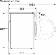 Secadora Bosch Electroménager, Blanca, 8,0 kg