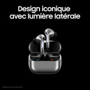 Buds3 Pro, Auriculares inalámbricos, Cancelación activa de ruido, Bluetooth, Plata, Audio 360, IA, Cargador de red incluido, (Versión FR)