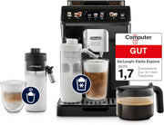 De’Longhi Eletta Explore - Cafetera superautomática Perfetto con espumador de leche LatteCrema, 40 bebidas con solo pulsar un botón, pantalla táctil a color, gris oscuro (ECAM452.57.G)