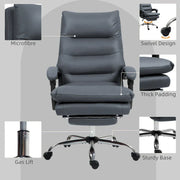 Vinsetto Silla de Oficina Reclinable con Masaje de Vibración y Calor de Microfibra