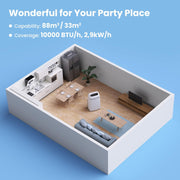 Aire acondicionado portátil Comfee Easy Cool 2.0, 7000 BTU 2,0kW, refrigeración, ventilación y deshumidificación, tamaño de habitación hasta 68m³ (25㎡), control por APP/Alexa/Google Home/IFTTT, aire acondicionado móvil con manguera de escape