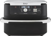 Freidora de aire NINJA Foodi FlexDrawer, zona dual con divisor extraíble, cajón grande de 10,4 L, 7 en 1, zona doble, sin aceite, piezas antiadherentes aptas para lavavajillas, negro AF500EU