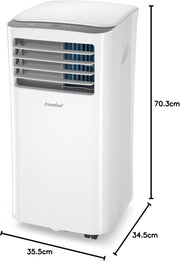 Aire acondicionado portátil Comfee Breezy Cool Pro 2.6, 9000 BTU 2,6 kW, refrigeración, ventilación y deshumidificación, control por aplicación, para habitaciones de hasta 88 m³ (33 m²), aire acondicionado móvil con tubo de escape