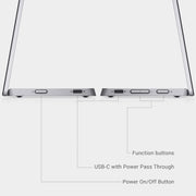 Monitor portátil Dell P1424H 14" Full HD (1920x1080), 60Hz, IPS, 6ms, 2x USB-C, 3 años de garantía, plata