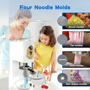 Máquina comercial de helado tipo espagueti, 28–30 l/h, máquina profesional de fideos de helado con 4 moldes diferentes, para catering y heladerías (rojo)