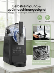 Máquina para granizados FOHERE, 2,6 L para el hogar, granizadora con autolimpieza, sin necesidad de cubitos de hielo y con 5 programas inteligentes, para granizados, cócteles helados, frappés, margaritas y batidos