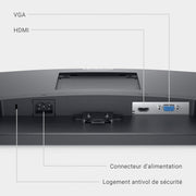 Monitor Dell SE2422HX de 24" Full HD (1920x1080), 75Hz, VA, 5ms, AMD FreeSync, HDMI, VGA, 3 años de garantía, negro
