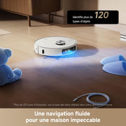 Robot aspirador y fregasuelos autónomo Dreame L40 Ultra AE, succión potente de 19 000 Pa, limpieza en seco y húmedo, base todo en uno con vaciado automático, 2 cepillos incluidos