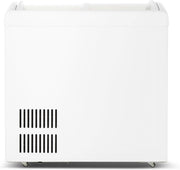 Congelador horizontal convertible Frigidaire, vitrina con tapa de cristal, 6.5 pies cúbicos, ruedas giratorias, temperatura ajustable