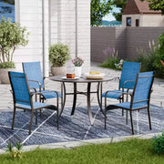 Juego de 6 sillas de comedor para exteriores EROMMY, sillas de comedor apilables para exteriores