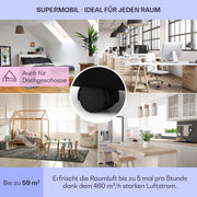 KLARSTEIN Grandbreeze Pro 14K – Aire acondicionado portátil, deshumidificador, ventilador, 3 velocidades, 14000 BTU/1,65 kW, habitación: 42 a 68 m², flujo: 460 m³/h, eficiencia energética A – Blanco