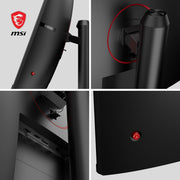 Monitor Gaming curvo MSI G32CQ5P de 31,5 pulgadas WQHD - Panel VA 1500R 2560 x 1440, 170 Hz / 1 ms, Adaptive Sync, ajustable en 3 ejes - DP 1.2a, HDMI 2.0b CEC