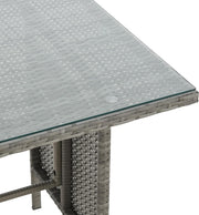 Conjunto de salón para jardín SVITA Monroe, muebles de salón de ratán sintético, grupo de asientos, gris