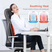 COMFIER Cojín de masaje Shiatsu para espalda y cuello con calor, función de amasado 2D/3D y compresión de aire para mujeres y hombres