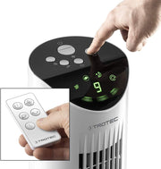 Enfriador de aire 3 en 1 TROTEC PAE 29 en forma de torre para refrigeración, ventilación y humidificación del aire