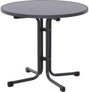 Mesa plegable Paco Ø 80 cm antracita mate acero/melamina