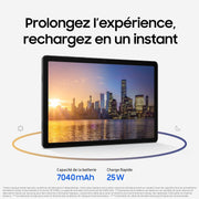 Samsung Galaxy Tab A11+ 5G 11" 128 GB, Tablette Android IA, diseño fino y elegante, pantalla de 90 Hz, 6 GB de RAM, 4 altavoces, Dolby Atmos, gris, cargador de red rápido de 25 W incluido, versión FR