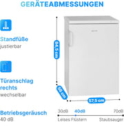 Congelador Bomann con 85 l de capacidad útil, congelador pequeño con 3 cajones, bisagra de puerta reversible, congelador con clasificación de 4 estrellas, silencioso y eficiente, solo 131 kWh/año - GS 2196.1 blanco