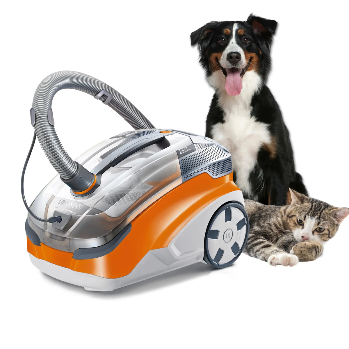 Aspiradora sin bolsa THOMAS Aqua+ PET & Family para pelo de mascota, aspiradora en seco y húmedo, función de fregado para alfombras, sofás y colchones