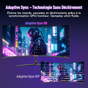 Monitor Gaming Curvo Amzfast de 34 pulgadas, 240Hz, UWQHD 3440x1440 (21:9), 1 ms MPRT, Eyes Care, sRGB 130%, Adaptive Sync, HDR, HDMI 2.1 * 2, DP 1.4 * 2, VESA 75x75, PIP/PBP, AMZG34C5QPro