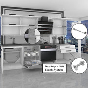 Cocina completa Belini Susan - Muebles de cocina blanco mate, 240 cm