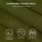Sofá cama extraíble 3 en 1 de 51 pulgadas, sofá biplaza convertible con respaldo reclinable ajustable, sofá tapizado en chenilla, bolsillo lateral