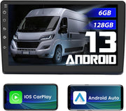 AWESAFE Autoradio [6GB+128GB] para Peugeot Boxer II/Citroën Jumper II/Fiat Ducato Android 13 con 4G Carplay Android Auto 9 Pulgadas GPS WiFi USB FM Bluetooth Control del Volante