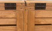AXI Lex Cubrecontenedor de madera marrón | Cubierta para 4 cubos de basura - 240-960L | Caja para cubos de basura/Caja de almacenamiento
