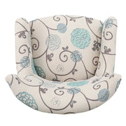 Sillón tapizado de respaldo alto Modern Retro de 30.25 pulgadas con patas de madera para sala de estar