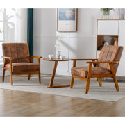 Juego de 2 sillas decorativas de estilo moderno de mediados de siglo con mesa auxiliar